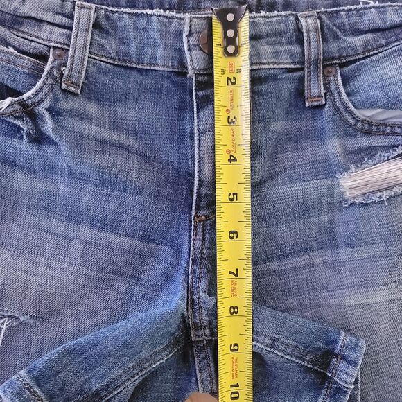 Joes Jeans Womens Jean Shorts SZ 28 Mid-Rise Distressed Preppy Light Wash - Picture 5 of 9